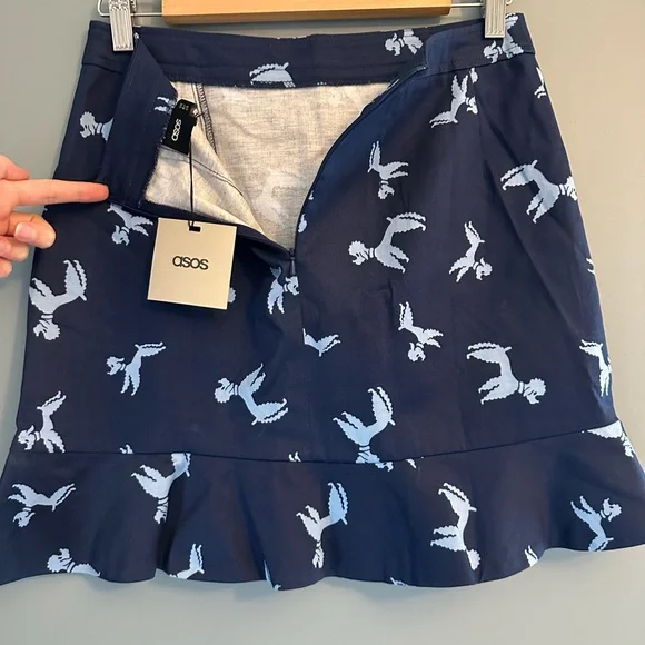 NWT ASOS blue mini poodle skirt - Picture 4 of 5